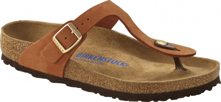 GIZEH SFB (Birkenstock-Gizeh Soft Footbed-Nubuk Leather-Brown)