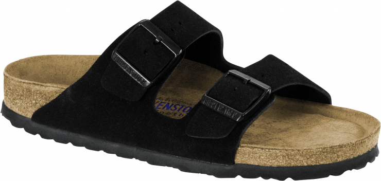 ARIZONA SFB VL (Birkenstock-Arizona Soft Footbed-Suede Leather-Black)